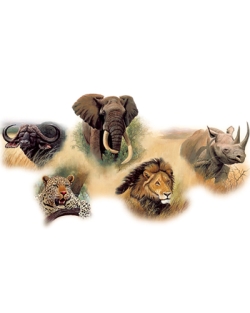 The Big Five African Big Game Car Mats