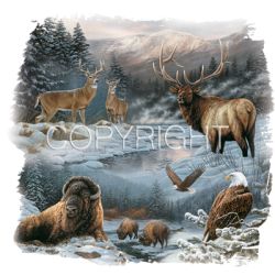 Silent Snowfall North American Wildlife Car Mats