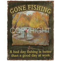 Gone Fishing Sign Car Mats