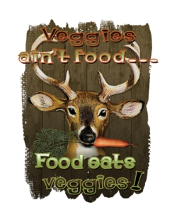 Veggies Ain't Food Deer Car Mats