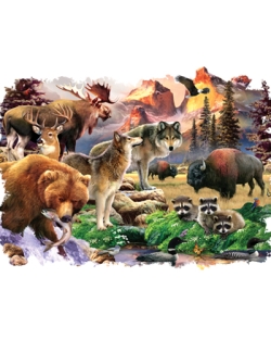 Forest Friends North American Wildlife Car Mats