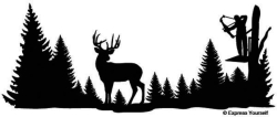 Clear Shot Whitetail Deer Mural Decal