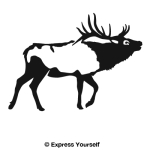 Bull Bugle Elk Wall Decal