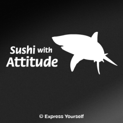 Sushi with Attitude Silhouette Decal