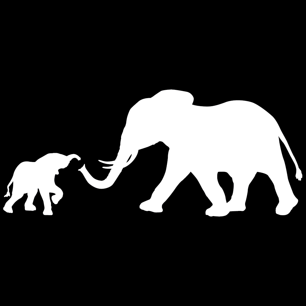 Elephant Mother and Child Wall Decal