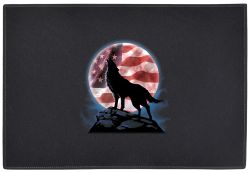 American Howl Wolf Door Mat