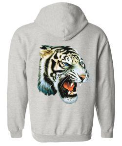 White Tiger Zip Up Hooded Sweatshirt