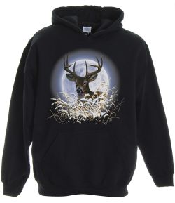 Deer Moon Pullover Hooded Sweatshirt
