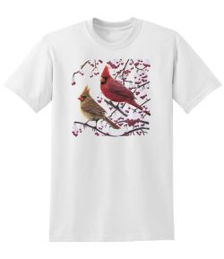 White Crimson Morning Cardinals 50/50 Tee