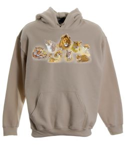 Cats of the World Big Cats Pullover Hooded Sweatshirt
