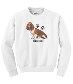 Basset Hound Crew Neck Sweatshirt