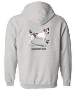 Jack Russell Terrier Zip Up Hooded Sweatshirt