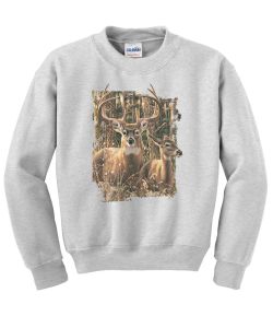 In His Domain Whitetail Deer Crew Neck Sweatshirt