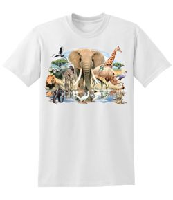 African Oasis Exotic Animal 50/50 Tee