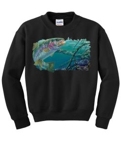 Swim Meet Rainbow Trout Crew Neck Sweatshirt