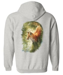 Outfoxed Fox Zip Up Hooded Sweatshirt
