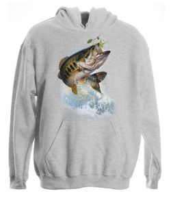 Fish and Hook Largemouth Bass Pullover Hooded Sweatshirt
