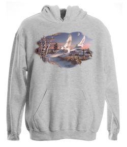 Crescendo Snow Owl Pullover Hooded Sweatshirt