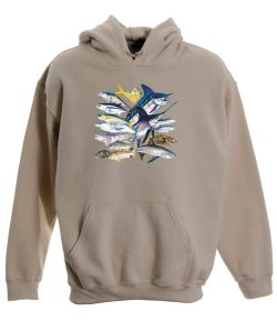 Saltwater Collage Pullover Hooded Sweatshirt
