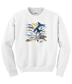 Saltwater Collage Crew Neck Sweatshirt