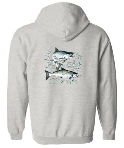 Salmon Zip Up Hooded Sweatshirt
