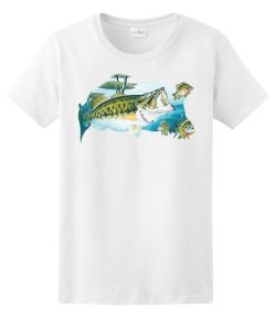 Large Mouth Bass Ladies Tee