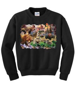 Forest Friends North American Wildlife Crew Neck Sweatshirt
