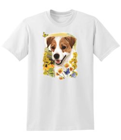 Jack Russell Terrier Floral 50/50 Tee