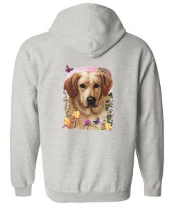 Yellow Lab Zip Up Hooded Sweatshirt