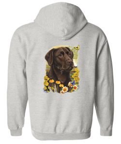 Chocolate Lab Zip Up Hooded Sweatshirt