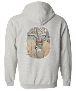 Midwestern Monarch Whitetail Zip Up Hooded Sweatshirt