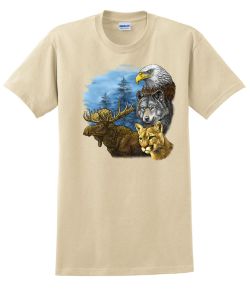 Moose, Eagle, Wolf, Bobcat T-Shirt