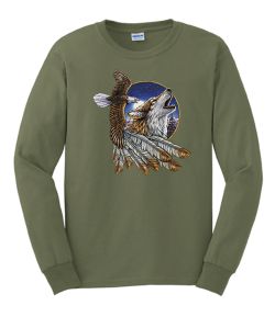 Wolf and Eagle Long Sleeve T-Shirt