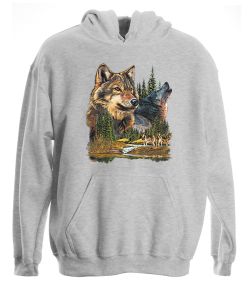 Gray Wolves Pullover Hooded Sweatshirt