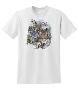 Pack of Wolves in Mountain 50/50 Tee