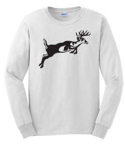 Leaping Whitetail Deer Long Sleeve T-Shirt