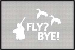 Fly? Bye! Duck Silhouette Door Mats