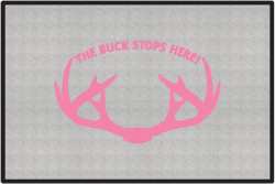The Buck Stops Here Rack Silhouette Door Mats