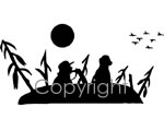 Duck Hunting Silhouette