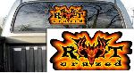Rut Craze Orange/Black Decal