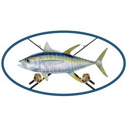 Oval Yellowfin Tuna Decal