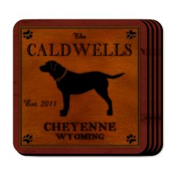 Labrador Coaster Set - Personalized