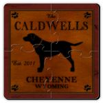 Labrador Coaster Puzzle - Personalized