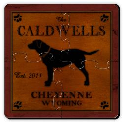 Labrador Coaster Puzzle - Personalized