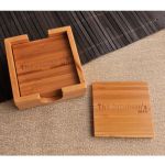 Bamboo Coaster Set - Personalized