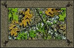 Mossy Oak� Obsession Solid Border with Deer Heads Area Rug