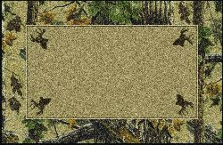 Realtree X-tra Brown Solid Center Area Rug