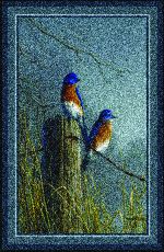 Hautman&copy; Blue Birds Area Rug
