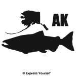 AK King Salmon State Fish Decal