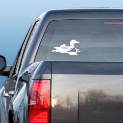 Loon and Chick Decal